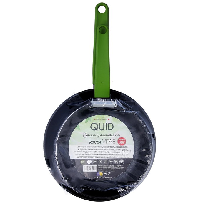 Quid Set de 2 Sartenes de Acero Carbonatado VITAE 20/24 cm