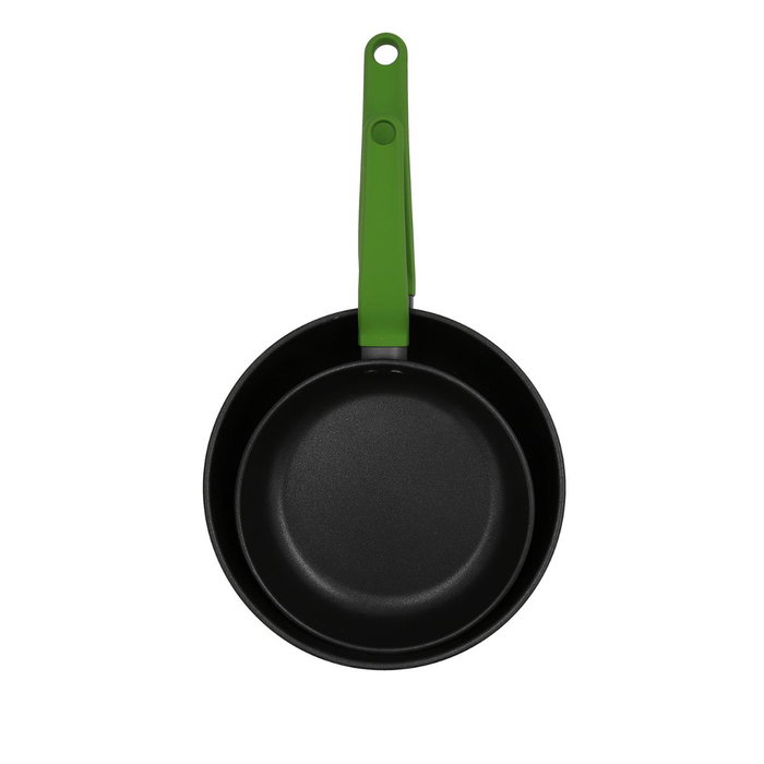 Quid Set de 2 Sartenes de Acero Carbonatado VITAE 20/24 cm
