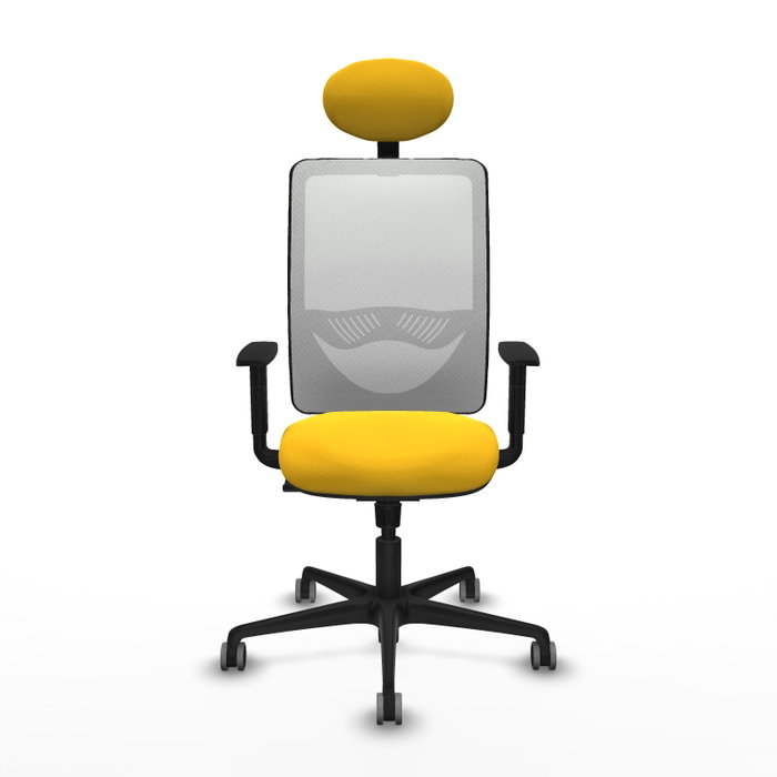 PIQUERAS Y CRESPO Silla de oficina Zulema con mecanismo Sincro, Amarillo y Blanco PIQUERAS Y CRESPO Silla de oficina Zulema con mecanismo Sincro, Amarillo y Blanco