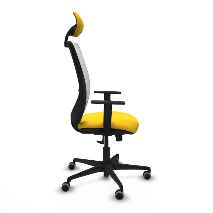 PIQUERAS Y CRESPO Silla de oficina Zulema con mecanismo Sincro, Amarillo y Blanco PIQUERAS Y CRESPO Silla de oficina Zulema con mecanismo Sincro, Amarillo y Blanco