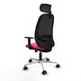 PIQUERAS Y CRESPO Silla de oficina Cilanco con mecanismo Sincro, Rosa y Negro
