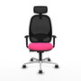 PIQUERAS Y CRESPO Silla de oficina Cilanco con mecanismo Sincro, Rosa y Negro