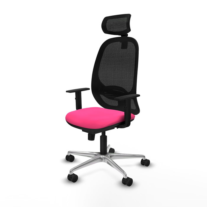 PIQUERAS Y CRESPO Silla de oficina Cilanco con mecanismo Sincro, Rosa y Negro PIQUERAS Y CRESPO Silla de oficina Cilanco con mecanismo Sincro, Rosa y Negro