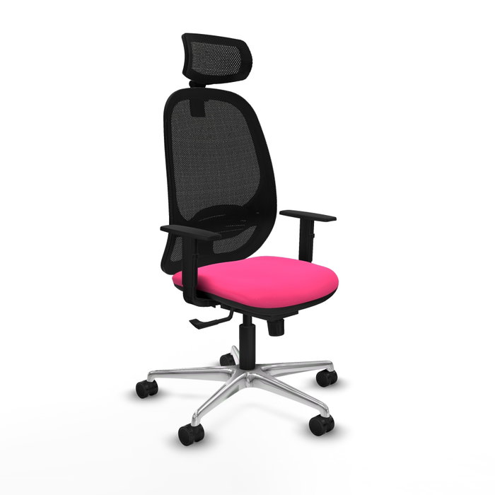 PIQUERAS Y CRESPO Silla de oficina Cilanco con mecanismo Sincro, Rosa y Negro PIQUERAS Y CRESPO Silla de oficina Cilanco con mecanismo Sincro, Rosa y Negro