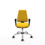 PIQUERAS Y CRESPO Silla de oficina Elche Amarillo con Brazos Fijos