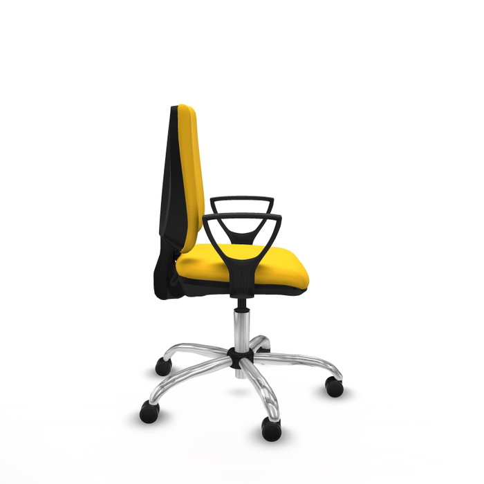 PIQUERAS Y CRESPO Silla de oficina Elche Amarillo con Brazos Fijos