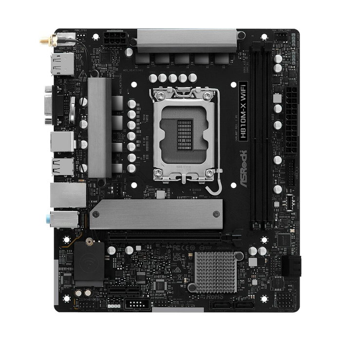 ASRock H810M-X WiFi Micro ATX LGA 1851 DDR5 ASRock H810M-X WiFi Micro ATX LGA 1851 DDR5