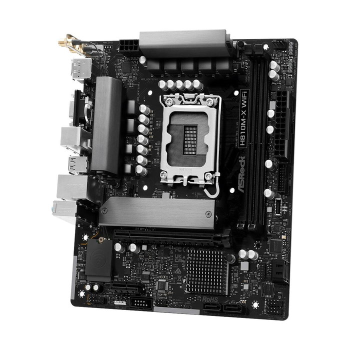 ASRock H810M-X WiFi Micro ATX LGA 1851 DDR5 ASRock H810M-X WiFi Micro ATX LGA 1851 DDR5