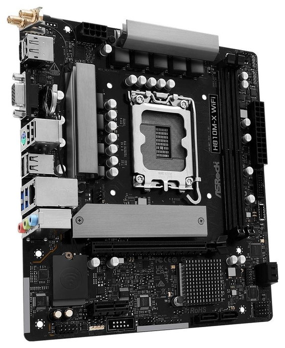 ASRock H810M-X WiFi Micro ATX LGA 1851 DDR5 ASRock H810M-X WiFi Micro ATX LGA 1851 DDR5