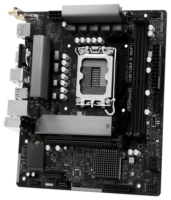 ASRock H810M-X WiFi Micro ATX LGA 1851 DDR5 ASRock H810M-X WiFi Micro ATX LGA 1851 DDR5