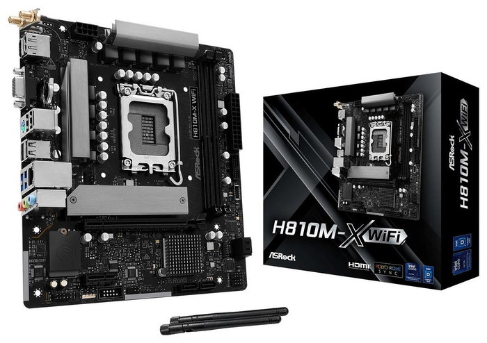 ASRock H810M-X WiFi Micro ATX LGA 1851 DDR5 ASRock H810M-X WiFi Micro ATX LGA 1851 DDR5