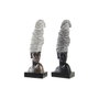DKD Home Decor Figura de Resina Africana Negra y Cobriza Surtida