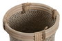 DKD Home Decor Set de 2 Cestas de Ratán y Paja 20x20x24 Decape Natural