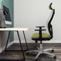 PIQUERAS Y CRESPO Silla de oficina Jorquera Verde oliva y Gris