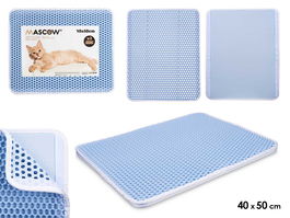 Mascow Felpudo Arenero Doble Capa Azul 40 x 50 cm (Set de 12)