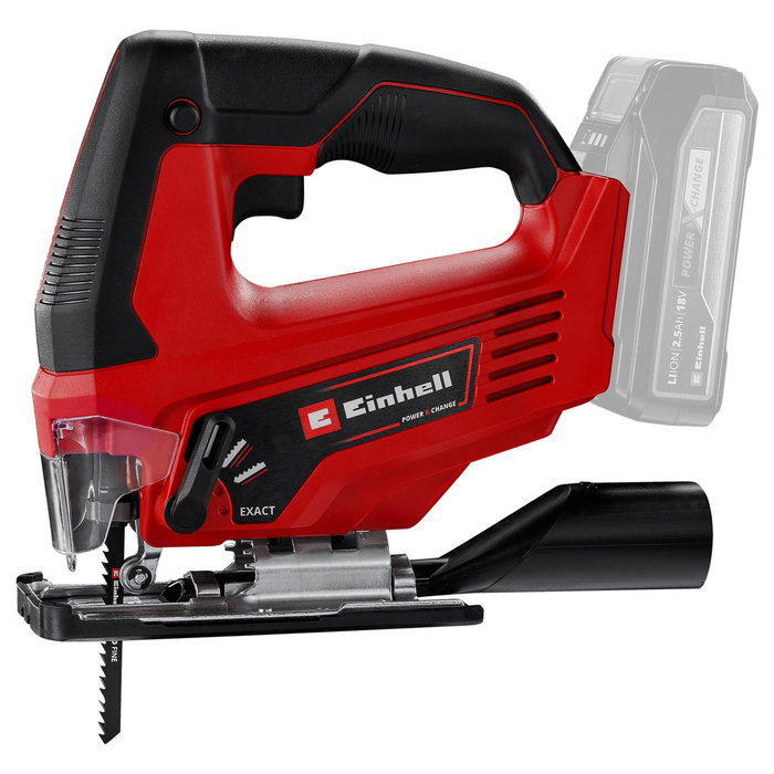 Einhell Sierra de Calar TC-JS 18 Li Solo (Sin Batería) para Madera, Plástico y Acero