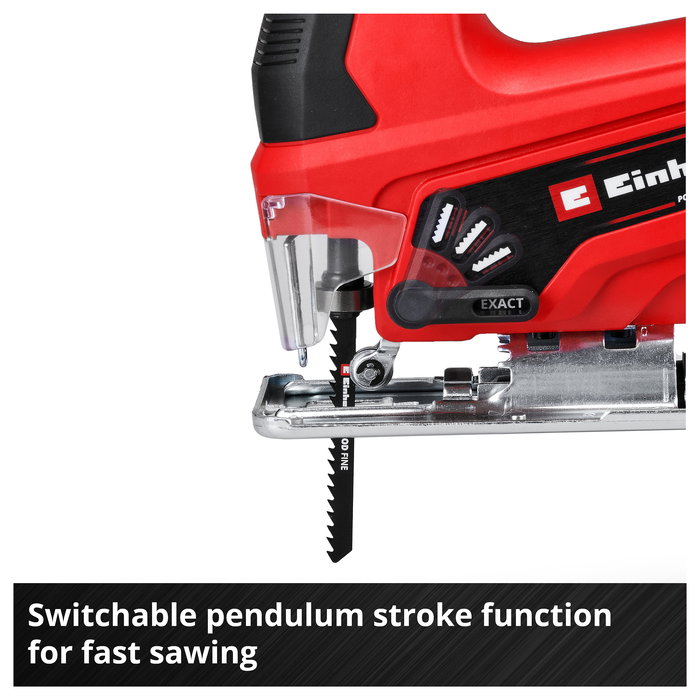 Einhell Sierra de Calar TC-JS 18 Li Solo (Sin Batería) para Madera, Plástico y Acero