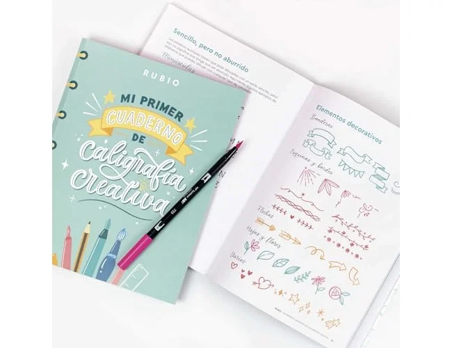 Rubio Mi primer cuaderno de caligrafía creativa, encuadernación rústica, 108 páginas, 205x265 mm Rubio Mi primer cuaderno de caligrafía creativa, encuadernación rústica, 108 páginas, 205x265 mm