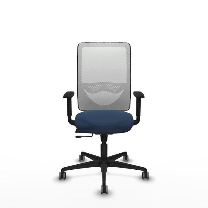 PIQUERAS Y CRESPO Silla de oficina Zulema con mecanismo Sincro/Traslack Azul marino y Blanco PIQUERAS Y CRESPO Silla de oficina Zulema con mecanismo Sincro/Traslack Azul marino y Blanco