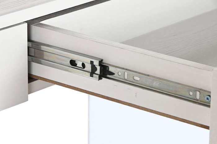 DKD Home Decor Consola Moderna de 2 Cajones, Blanco y Transparente