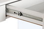 DKD Home Decor Consola Moderna de 2 Cajones, Blanco y Transparente