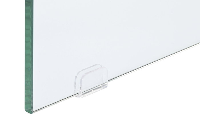 DKD Home Decor Consola Moderna de 2 Cajones, Blanco y Transparente