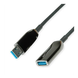 ROLINE Cable USB 3.2 Gen 1 A-A de 20 m, Negro