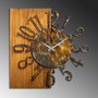 Wallity Reloj de Pared Decorativo de Madera 7-A, 58 cm, Madera y Metal, Pintado a Mano