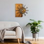 Wallity Reloj de Pared Decorativo de Madera 7-A, 58 cm, Madera y Metal, Pintado a Mano
