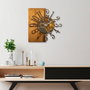 Wallity Reloj de Pared Decorativo de Madera 7-A, 58 cm, Madera y Metal, Pintado a Mano