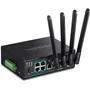 TRENDNET Router Industrial TI-WP100 AC1200 Dual Band (2.4 GHz/5 GHz) Gigabit Ethernet con 4 Puertos PoE+, Negro