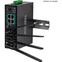 TRENDNET Router Industrial TI-WP100 AC1200 Dual Band (2.4 GHz/5 GHz) Gigabit Ethernet con 4 Puertos PoE+, Negro