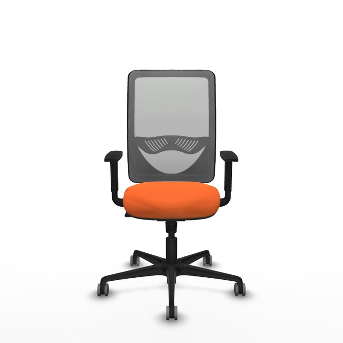 PIQUERAS Y CRESPO Silla de oficina Zulema con mecanismo Sincro, Tela Naranja y Malla Gris PIQUERAS Y CRESPO Silla de oficina Zulema con mecanismo Sincro, Tela Naranja y Malla Gris