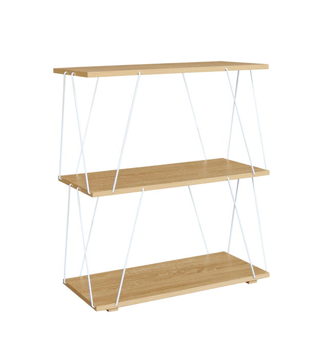 Inde Estanteria 3 Niveles Metal-Madera White 60x30x71.2 cm (2 Unidades)