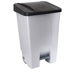 Fabricantes De Menaje Cubo de Basura Selectivo con Ruedas 80 Litros Negro - 73.5x49x42 cm