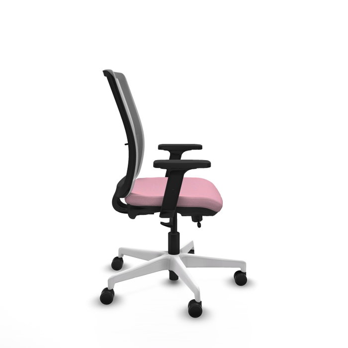 PIQUERAS Y CRESPO Silla de oficina Haches Rosa con Malla Gris PIQUERAS Y CRESPO Silla de oficina Haches Rosa con Malla Gris