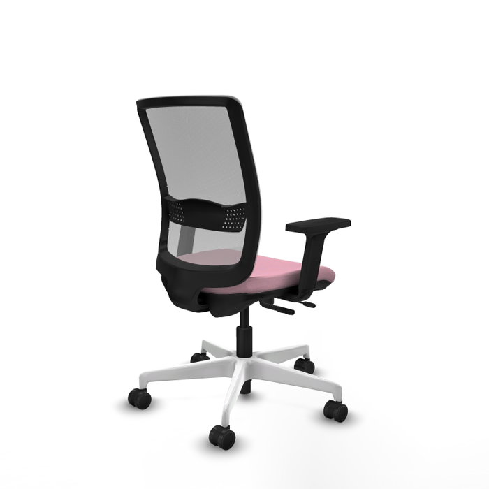 PIQUERAS Y CRESPO Silla de oficina Haches Rosa con Malla Gris PIQUERAS Y CRESPO Silla de oficina Haches Rosa con Malla Gris