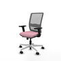 PIQUERAS Y CRESPO Silla de oficina Haches Rosa con Malla Gris