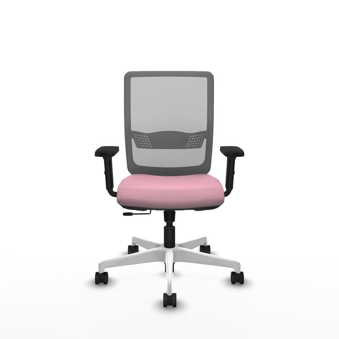 PIQUERAS Y CRESPO Silla de oficina Haches Rosa con Malla Gris PIQUERAS Y CRESPO Silla de oficina Haches Rosa con Malla Gris
