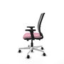 PIQUERAS Y CRESPO Silla de oficina Haches Rosa con Malla Gris