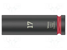 WERA Vaso de percusión 6 ángulos HEX 17mm 1/2 pulgada larga