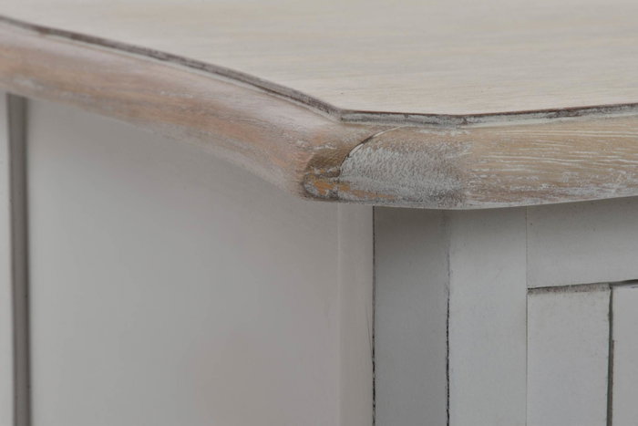 DKD Home Decor Consola de Madera Versalles3 con 3 Cajones Blanco