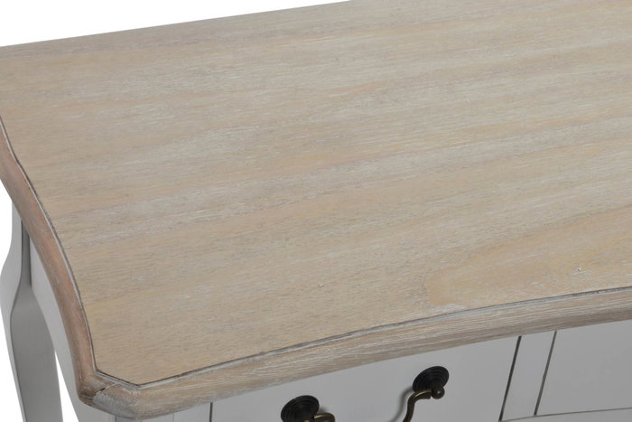 DKD Home Decor Consola de Madera Versalles3 con 3 Cajones Blanco