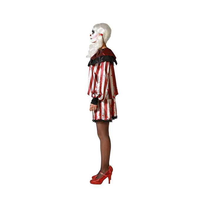 Disfraz Payasa Roja con Camiseta y Pantalón para Mujer Adulto Halloween XS-S