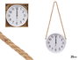 Giftdecor Reloj de Pared con Cuerda para Colgar, Blanco, 25 cm (Set de 12)