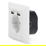 Digitus Enchufe de Pared con 2 Puertos USB A, Blanco, 250V, 2.1A - Para Tomacorriente Empotrado
