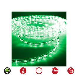Edm Tubo Flexiled 2 Vías Fijo 48m 30 Leds/m IP44 Verde