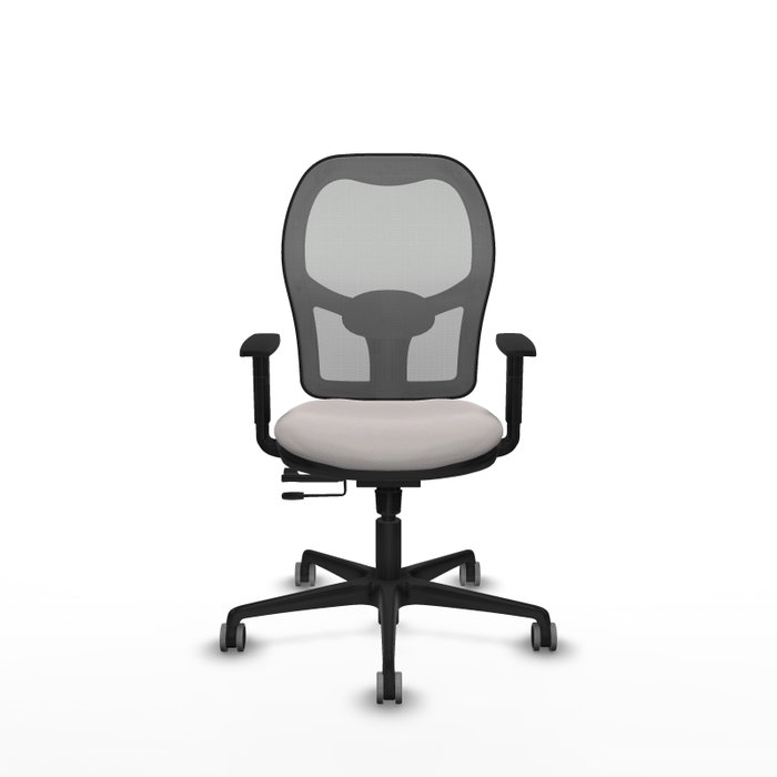PIQUERAS Y CRESPO Silla de oficina Jorquera con mecanismo Sincro/Traslack Blanco y Gris