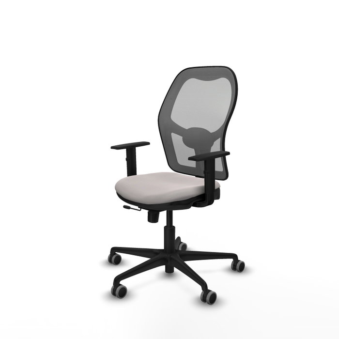 PIQUERAS Y CRESPO Silla de oficina Jorquera con mecanismo Sincro/Traslack Blanco y Gris