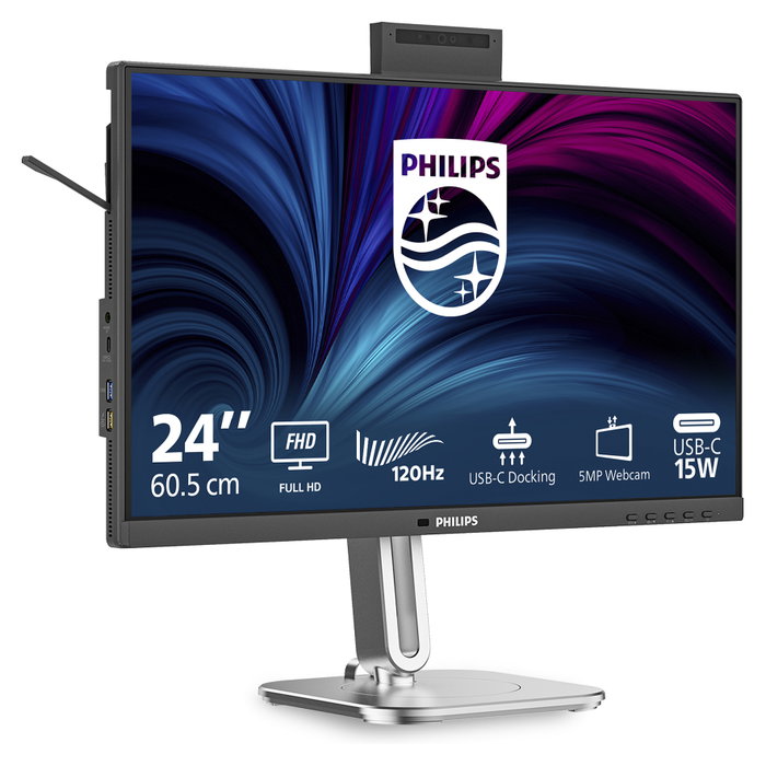 Philips 24B2U4301H/00 Monitor de 23.8 pulg. Full HD IPS 120 Hz Gris